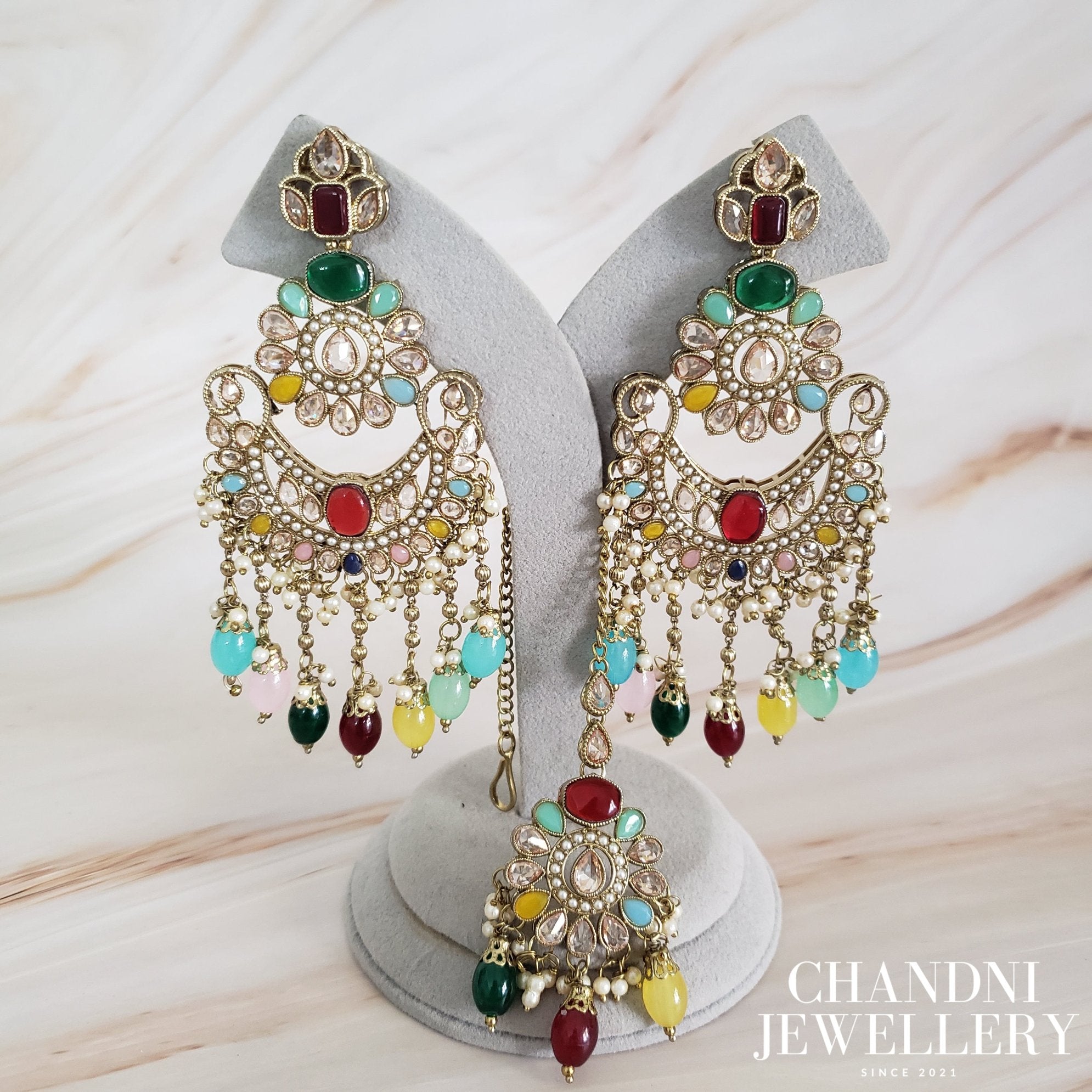 Archita Earring with Tikka