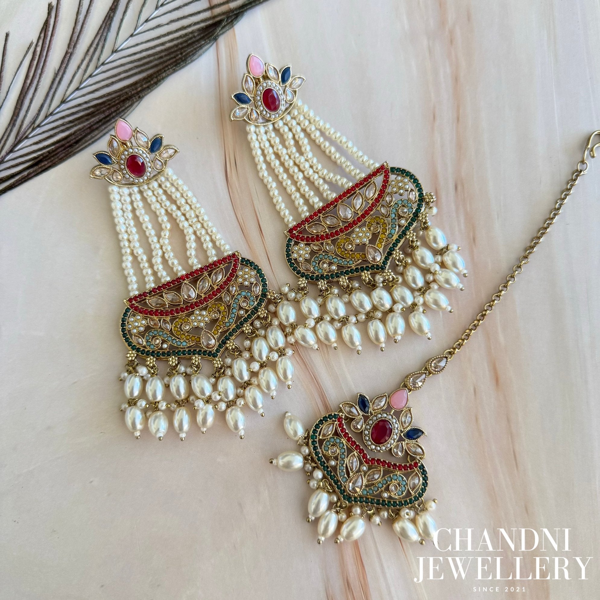 Ashika Earring and Tikka Set