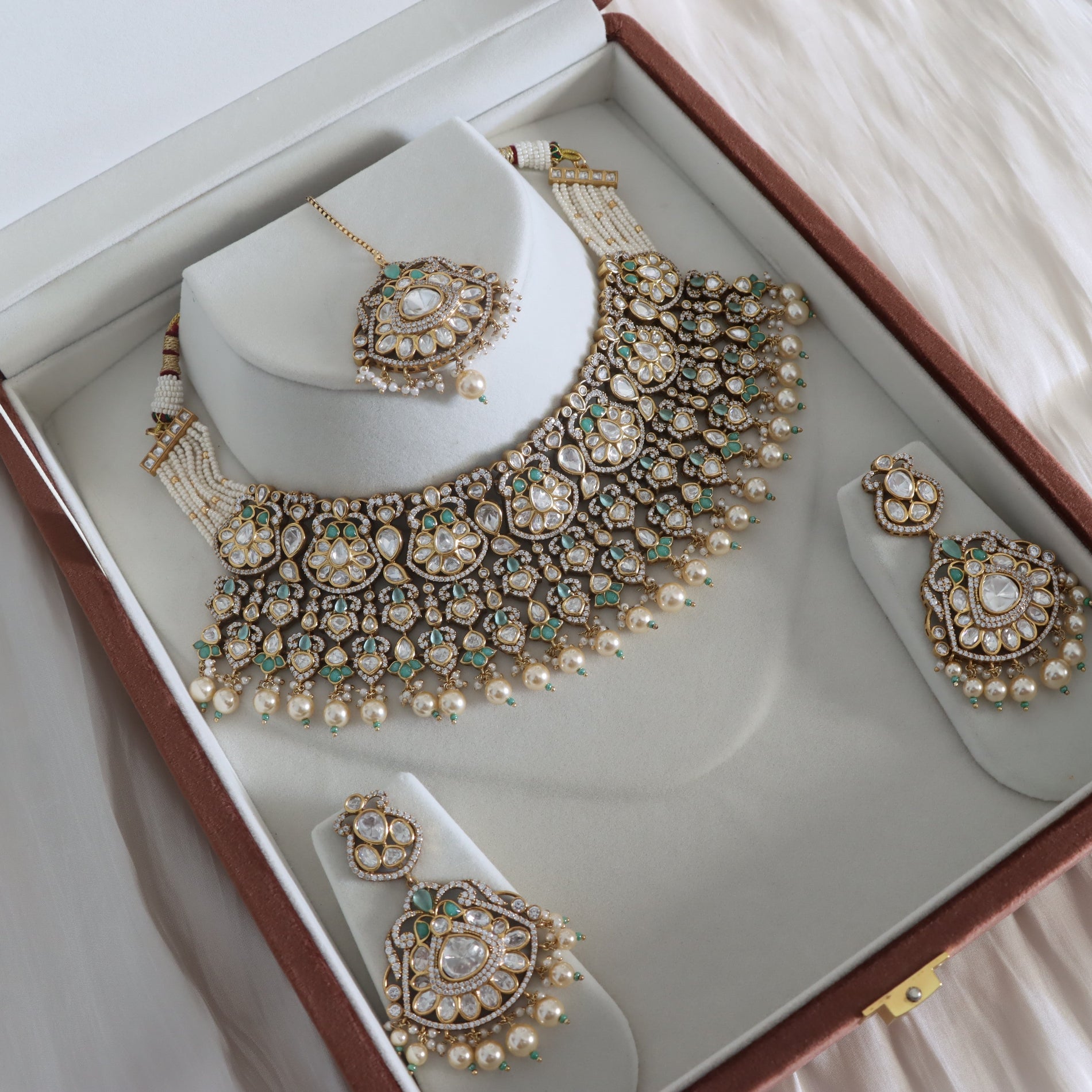 Kani Mint Necklace Set - Luxury Range