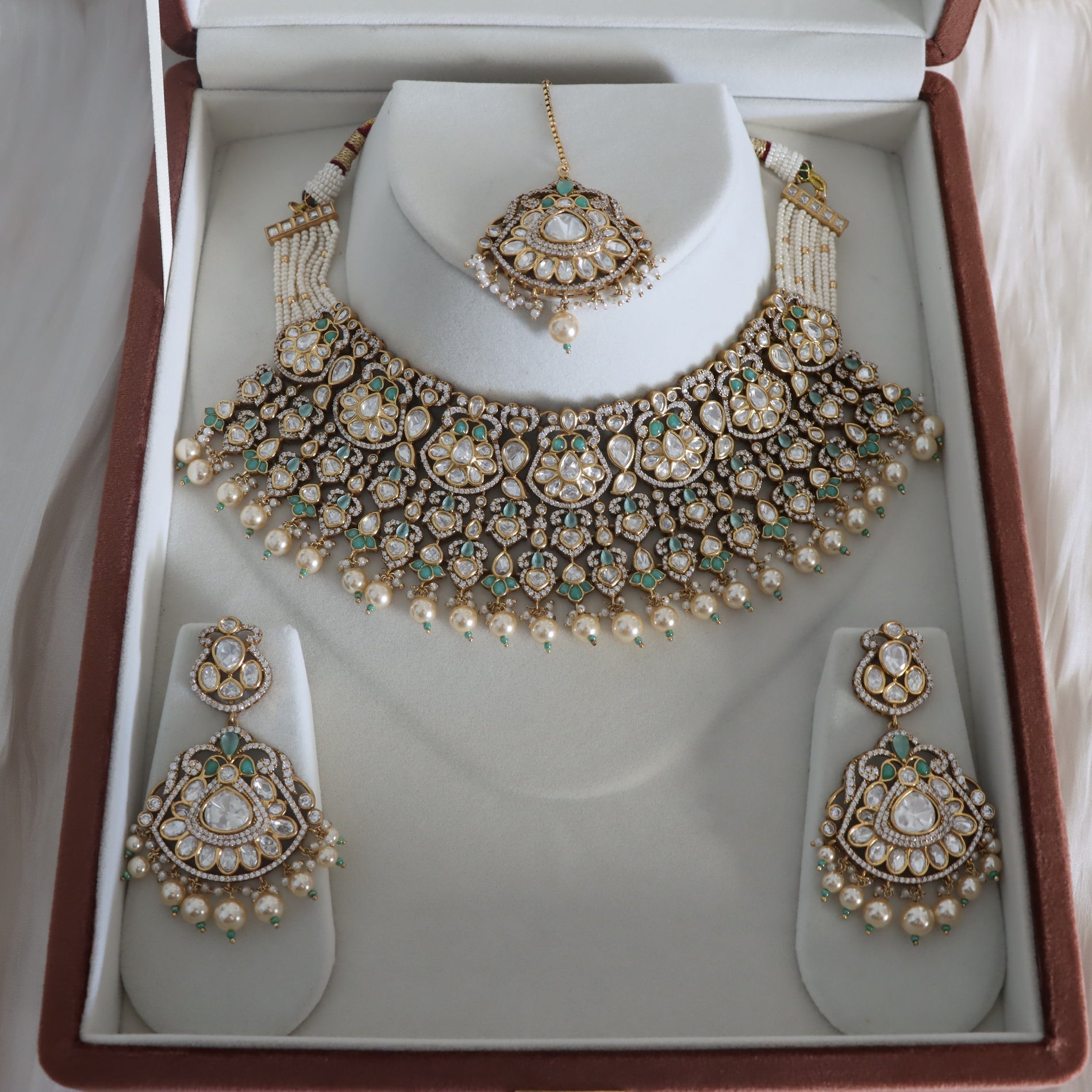 Kani Mint Necklace Set - Luxury Range