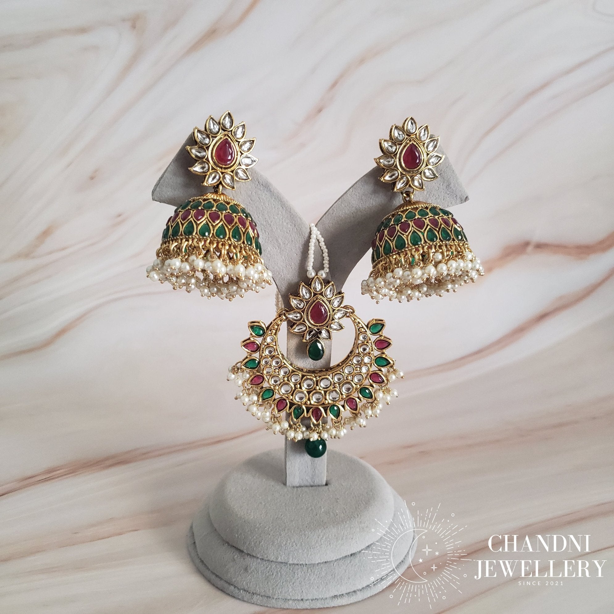 Pahal Earring with Tikka