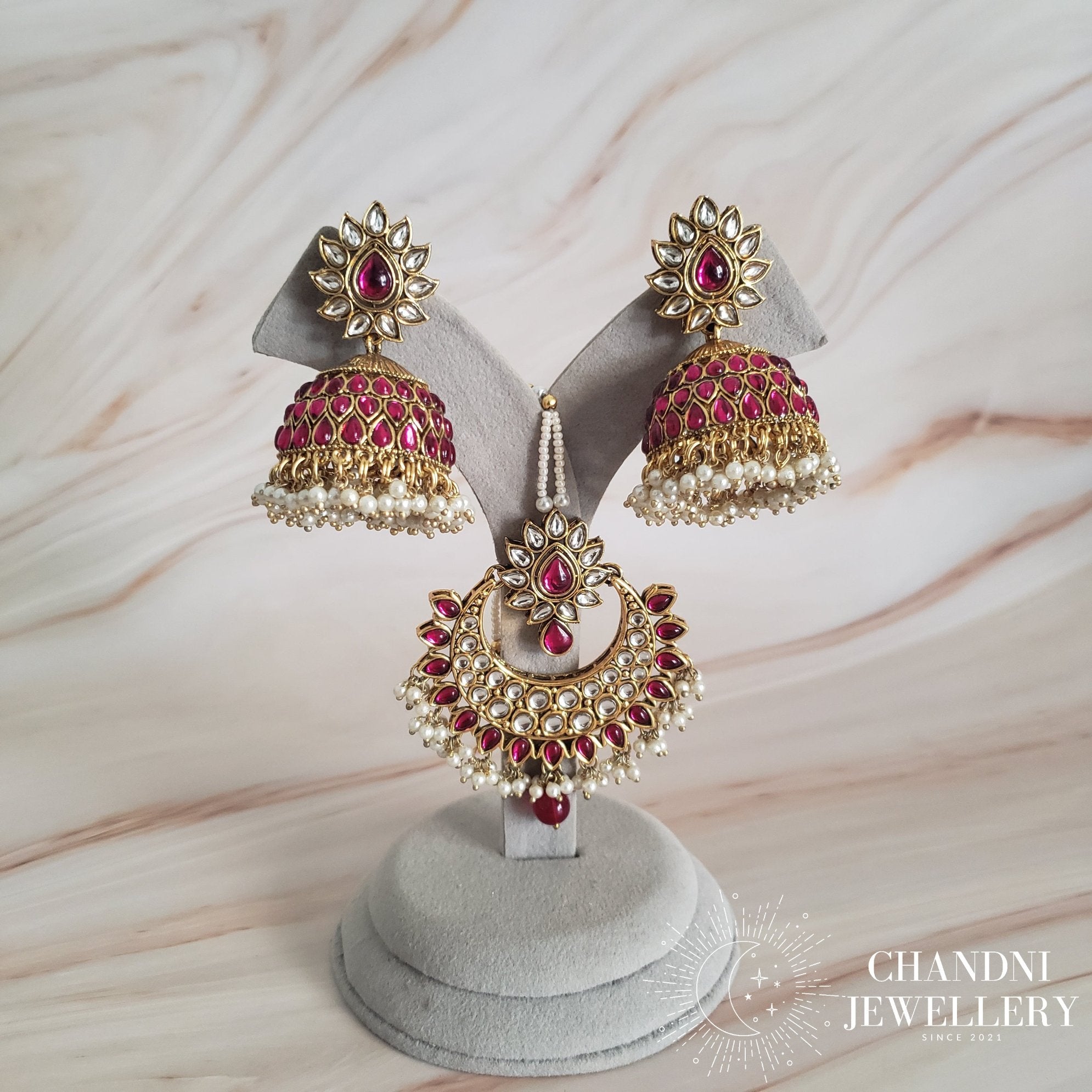 Pahal Earring with Tikka