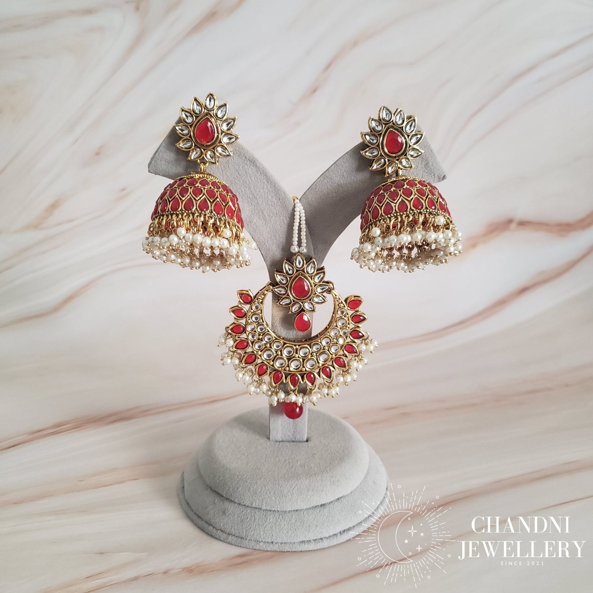 Pahal Earring with Tikka
