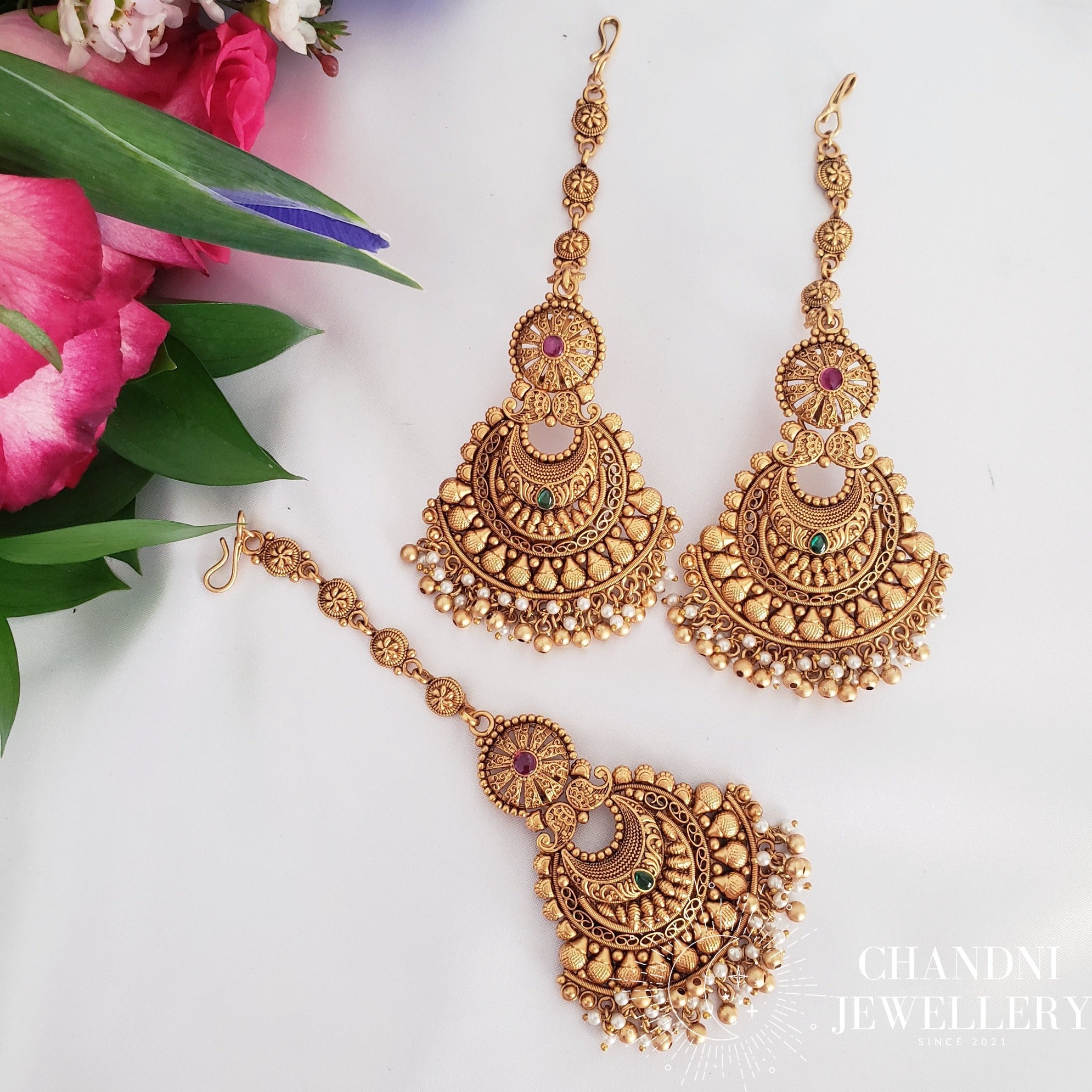 Rushda Earring and Tikka Set