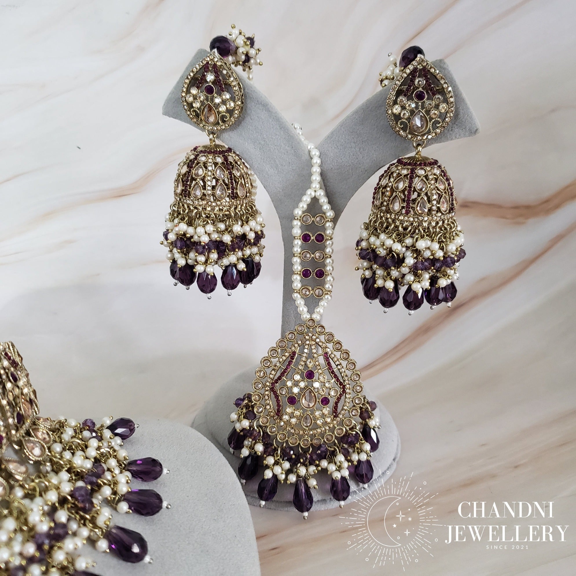 Sohalia Purple Necklace Set