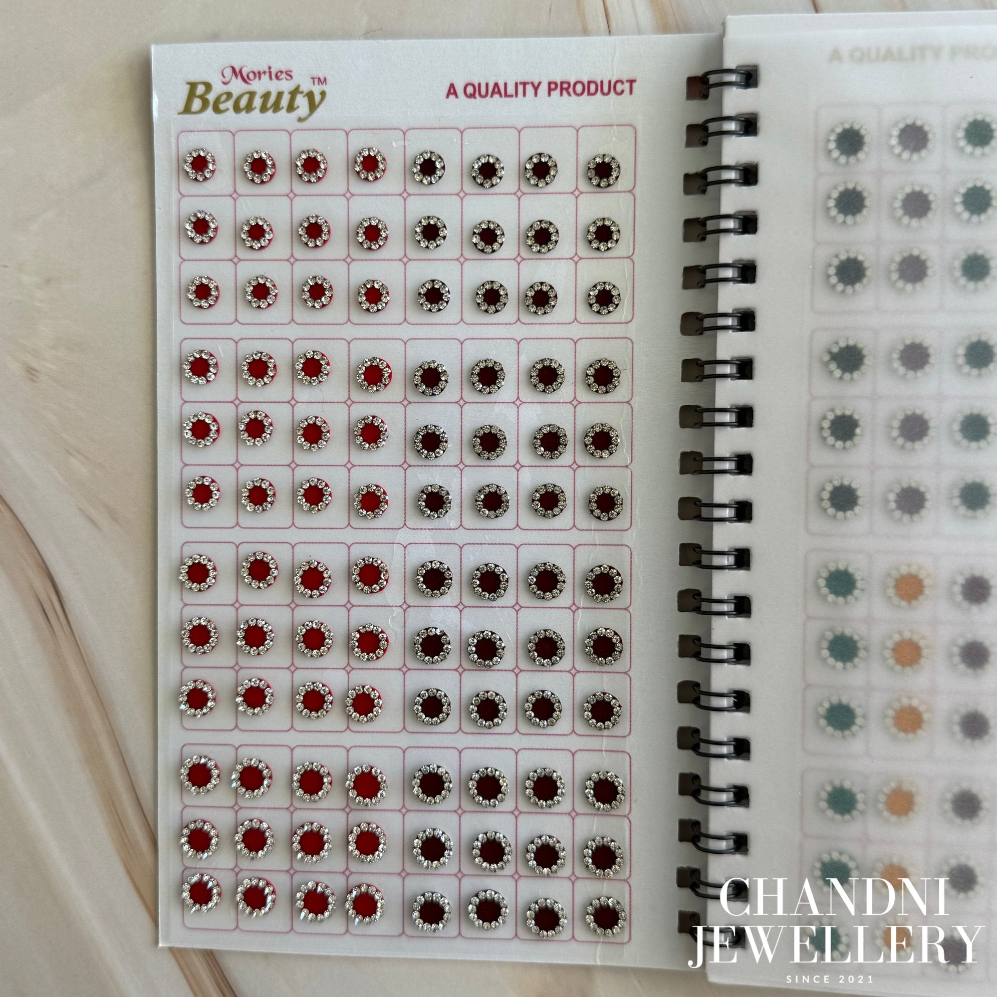 Silver Round Rhinestone Bindi Book