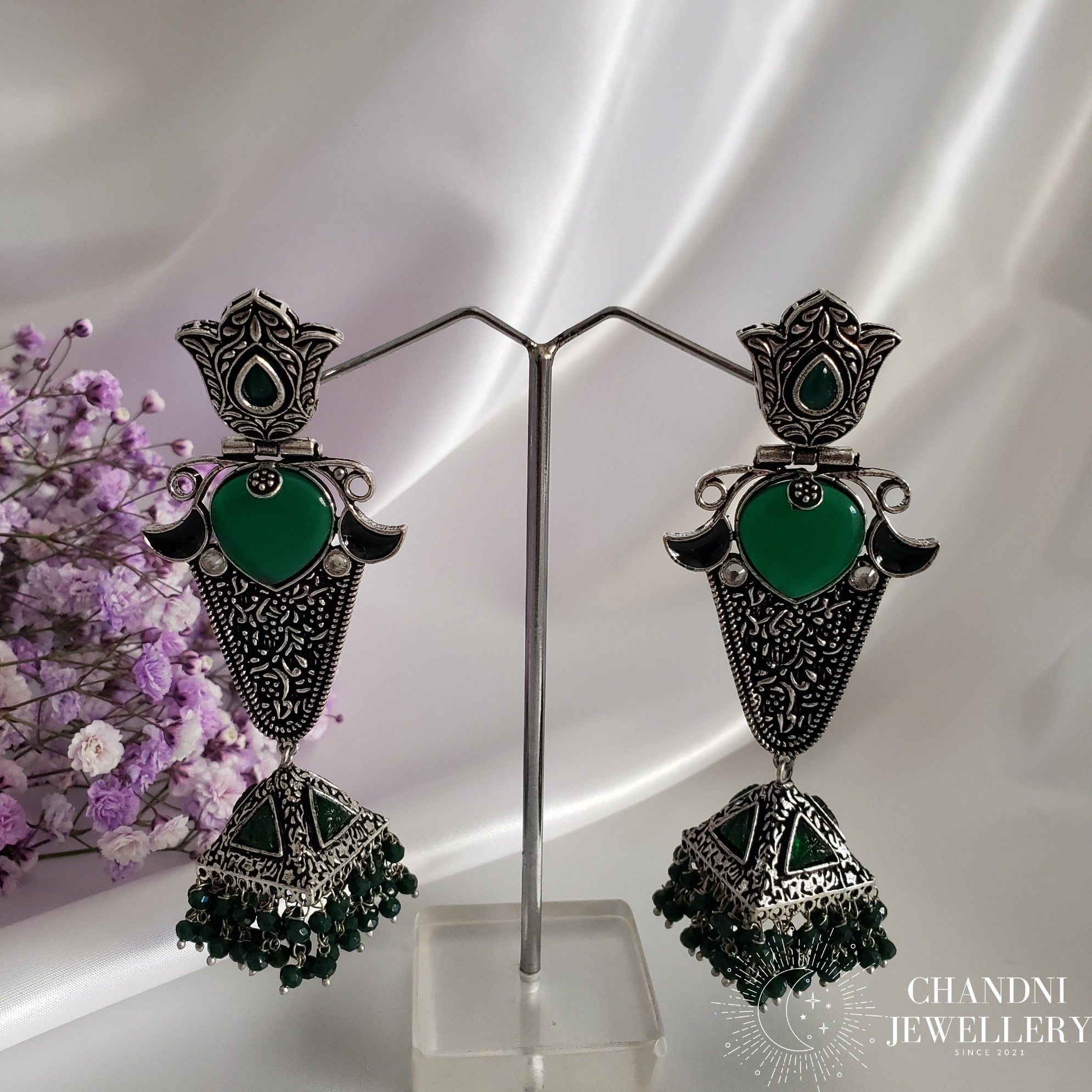 Vanita Oxidized Earrings