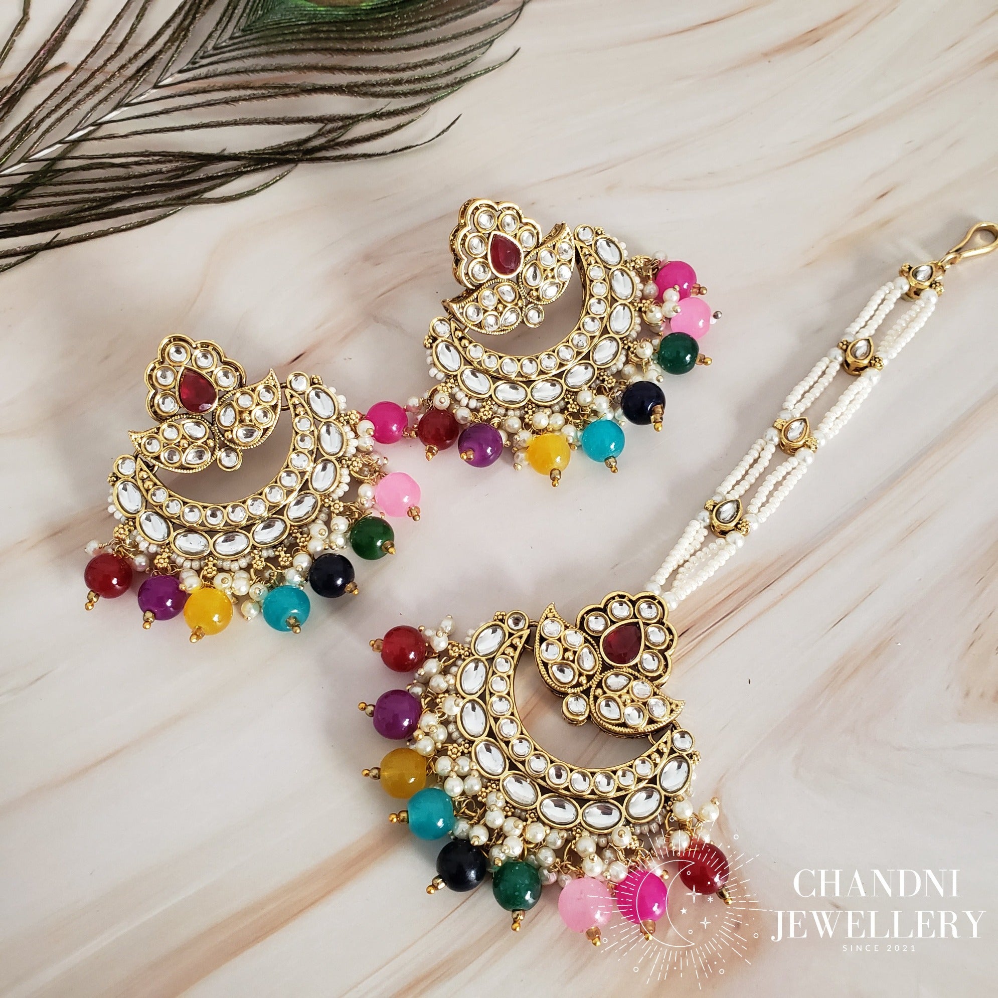 Aamin Earring and Tikka Set