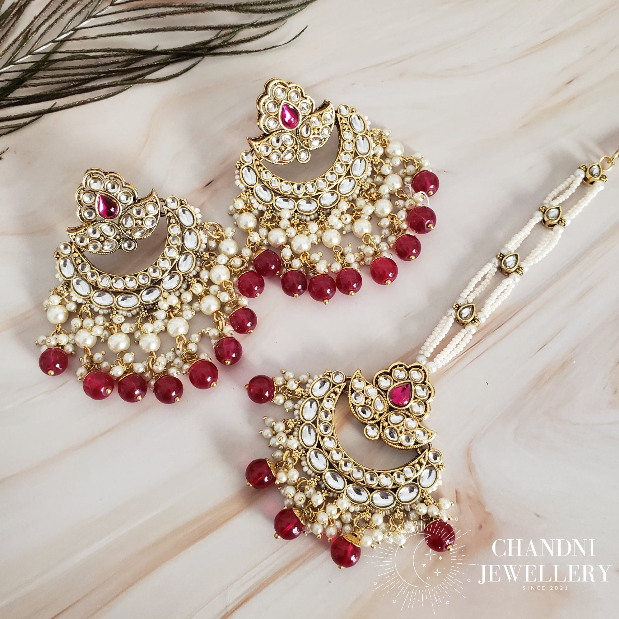 Aamin Earring and Tikka Set