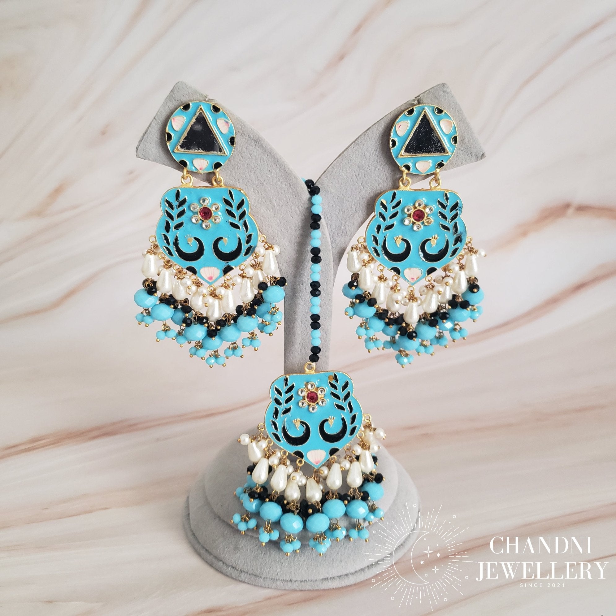 Andal Earring and Tikka Sets