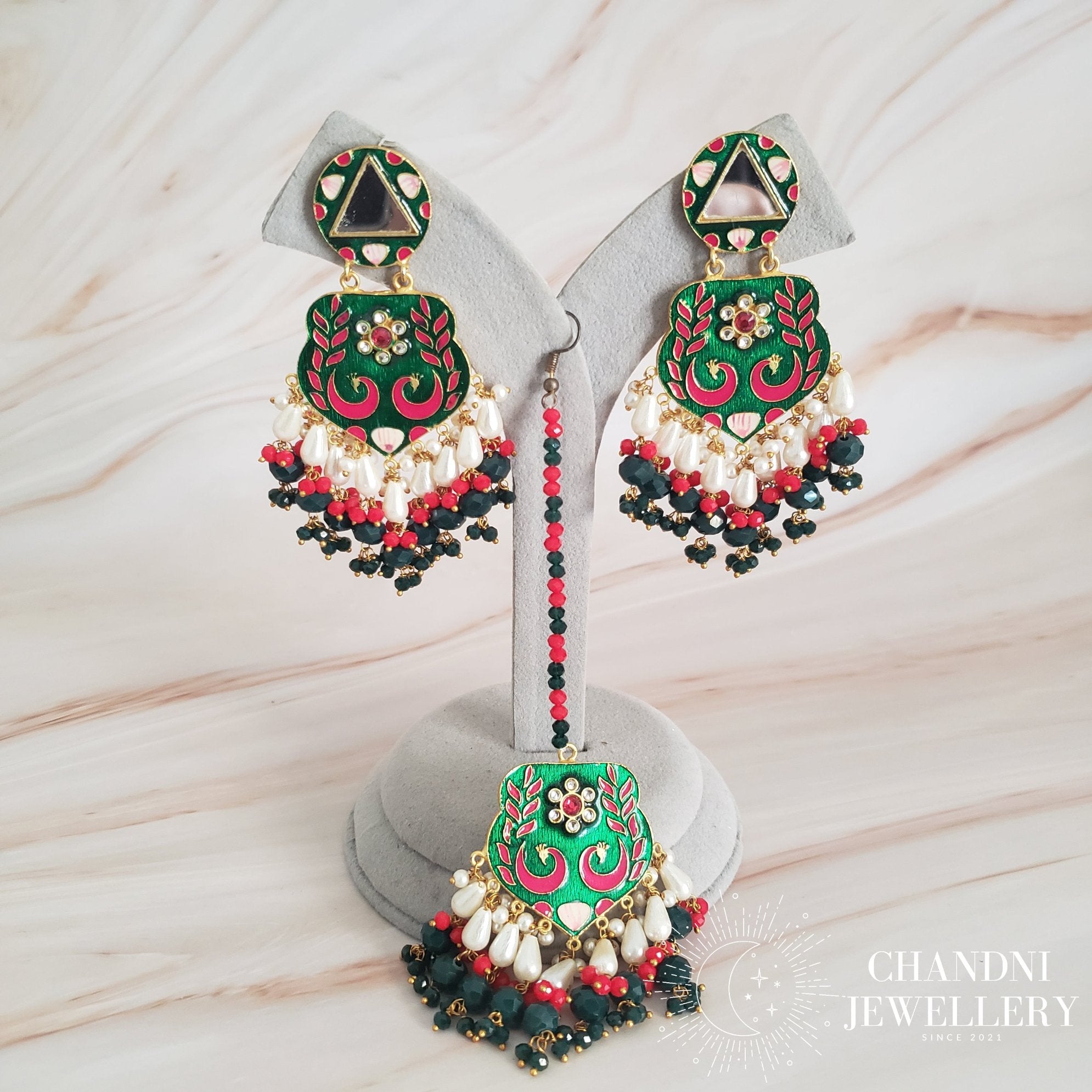 Andal Earring and Tikka Sets