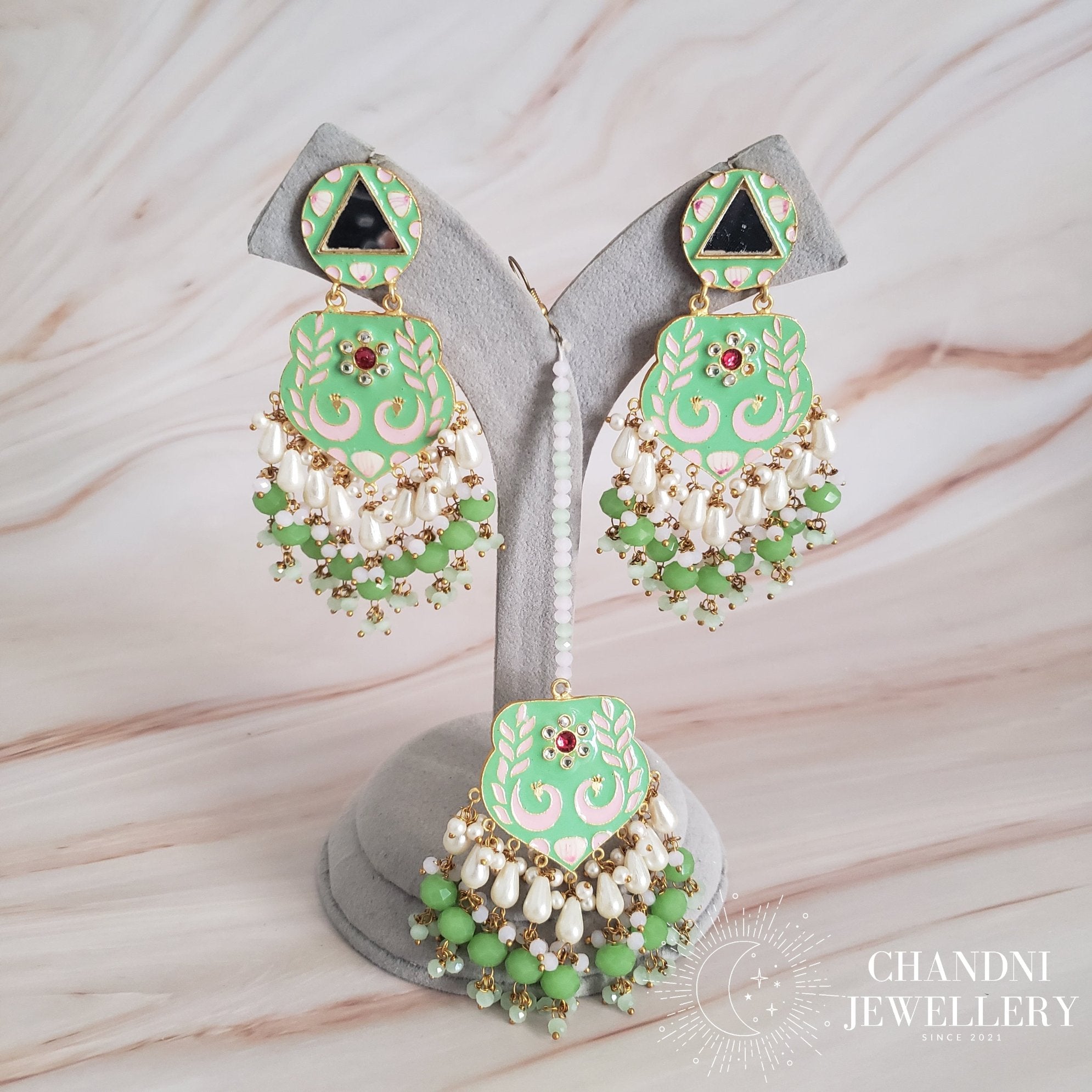 Andal Earring and Tikka Sets