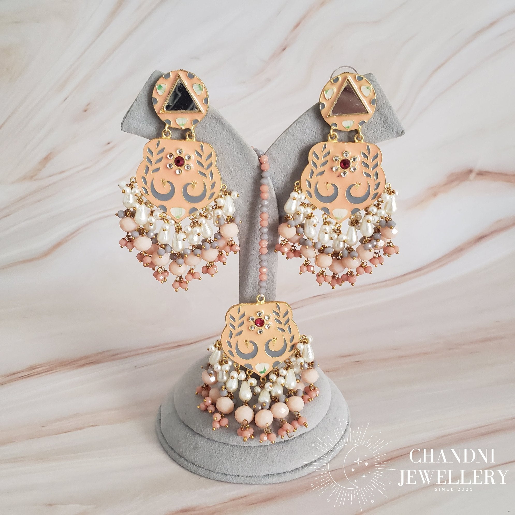 Andal Earring and Tikka Sets