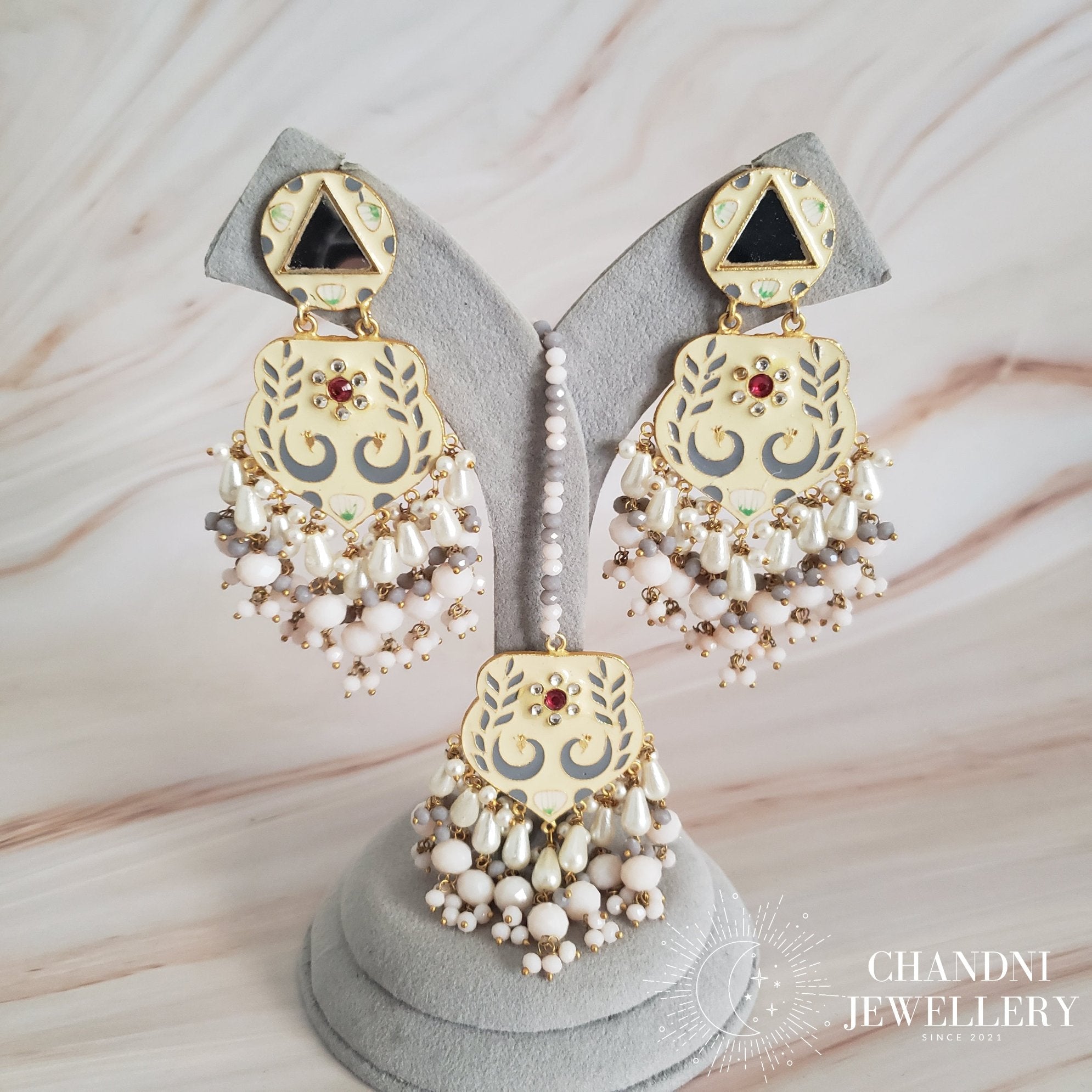 Andal Earring and Tikka Sets