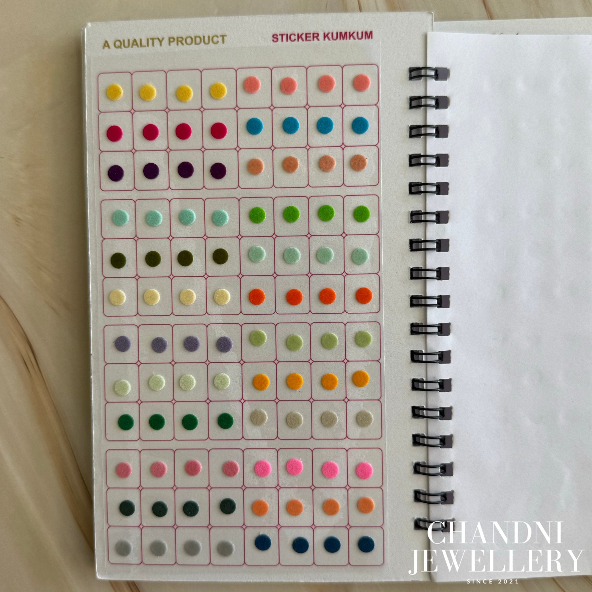 Pastel Velvet Bindi Book