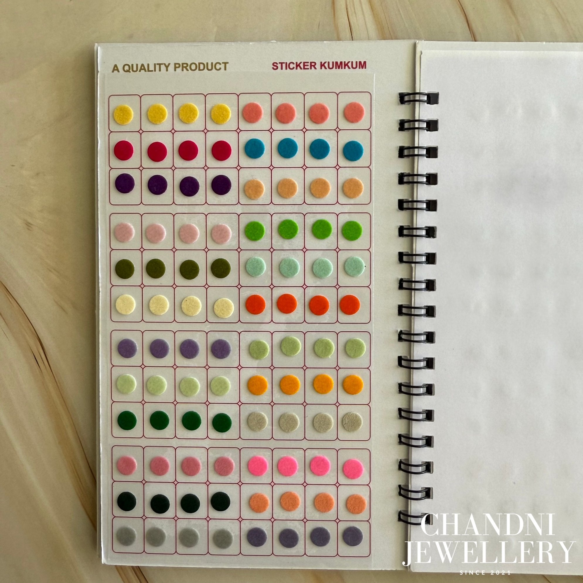 Pastel Velvet Bindi Book