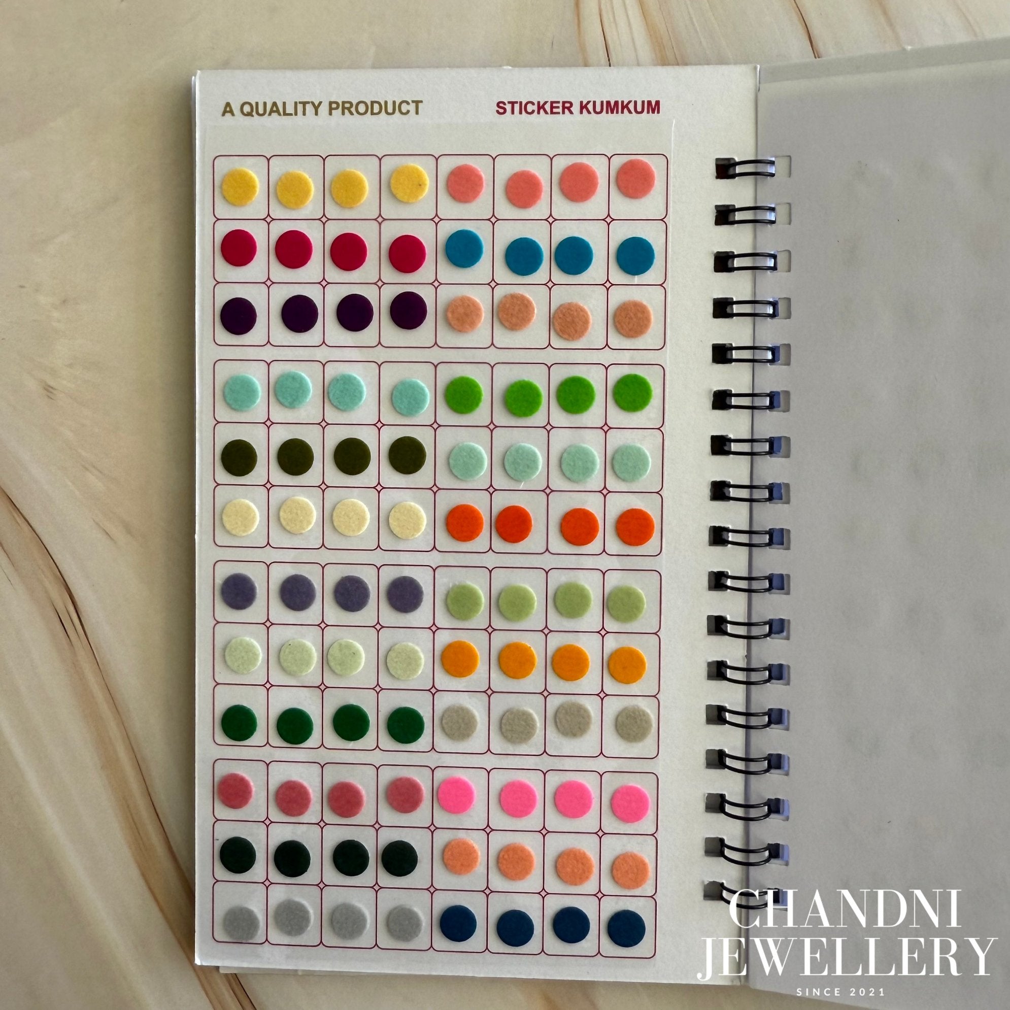 Pastel Velvet Bindi Book