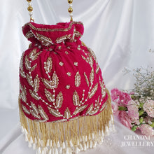 Load image into Gallery viewer, Lakshmi Potli Bag - Hot Pink
