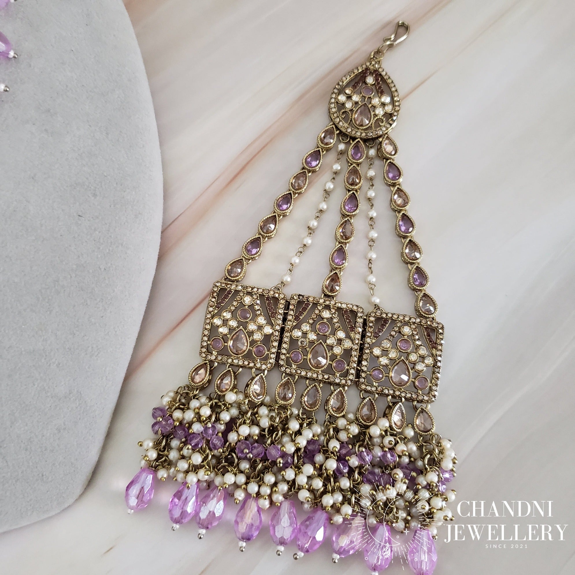 Sohalia Lavendar Necklace Set