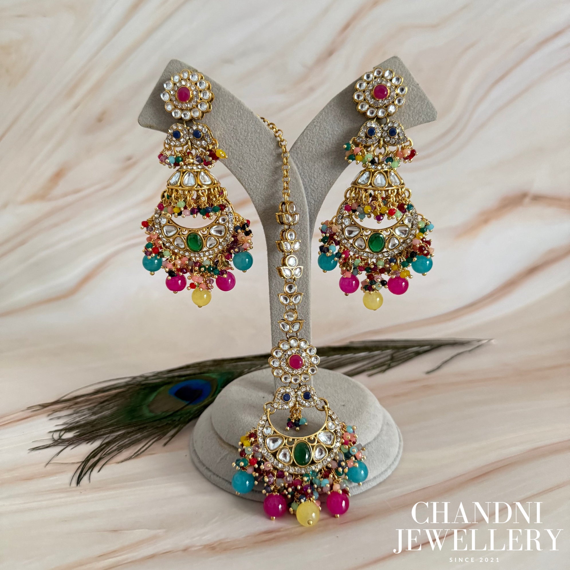 Varuni Earring and Tikka Set