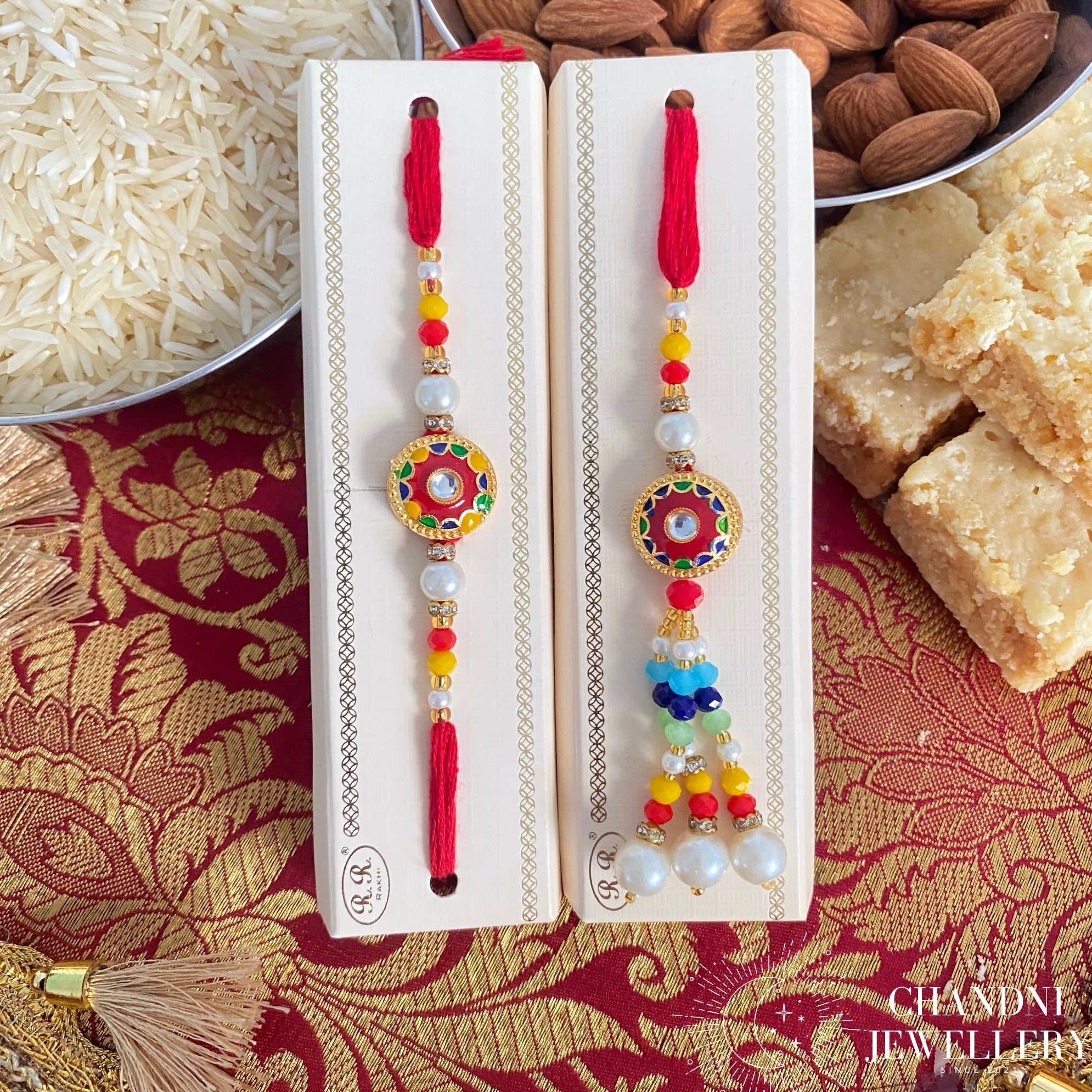 Bhaiya Bhabhi Colourful Rakhi Set